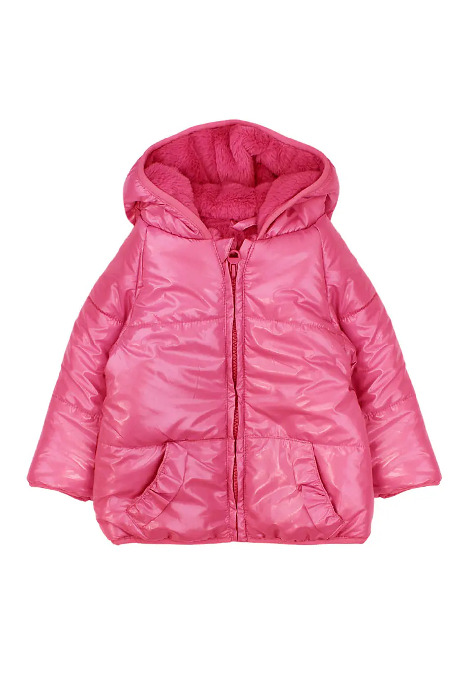 Parka Beba Full Zipper Con Gorro Acolchada Move 2520219 Rosado  1