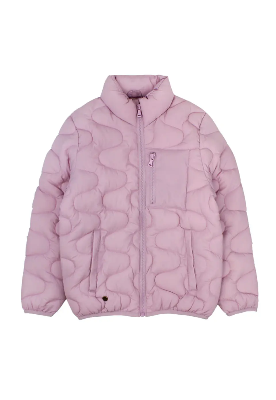 Parka Niña Full Zipper Con Gorro Acolchada Foresta 2520319 Malva  1