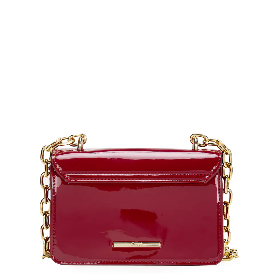 Cartera Retro Con Tapa Pequeña Burdeo CAR3168 3