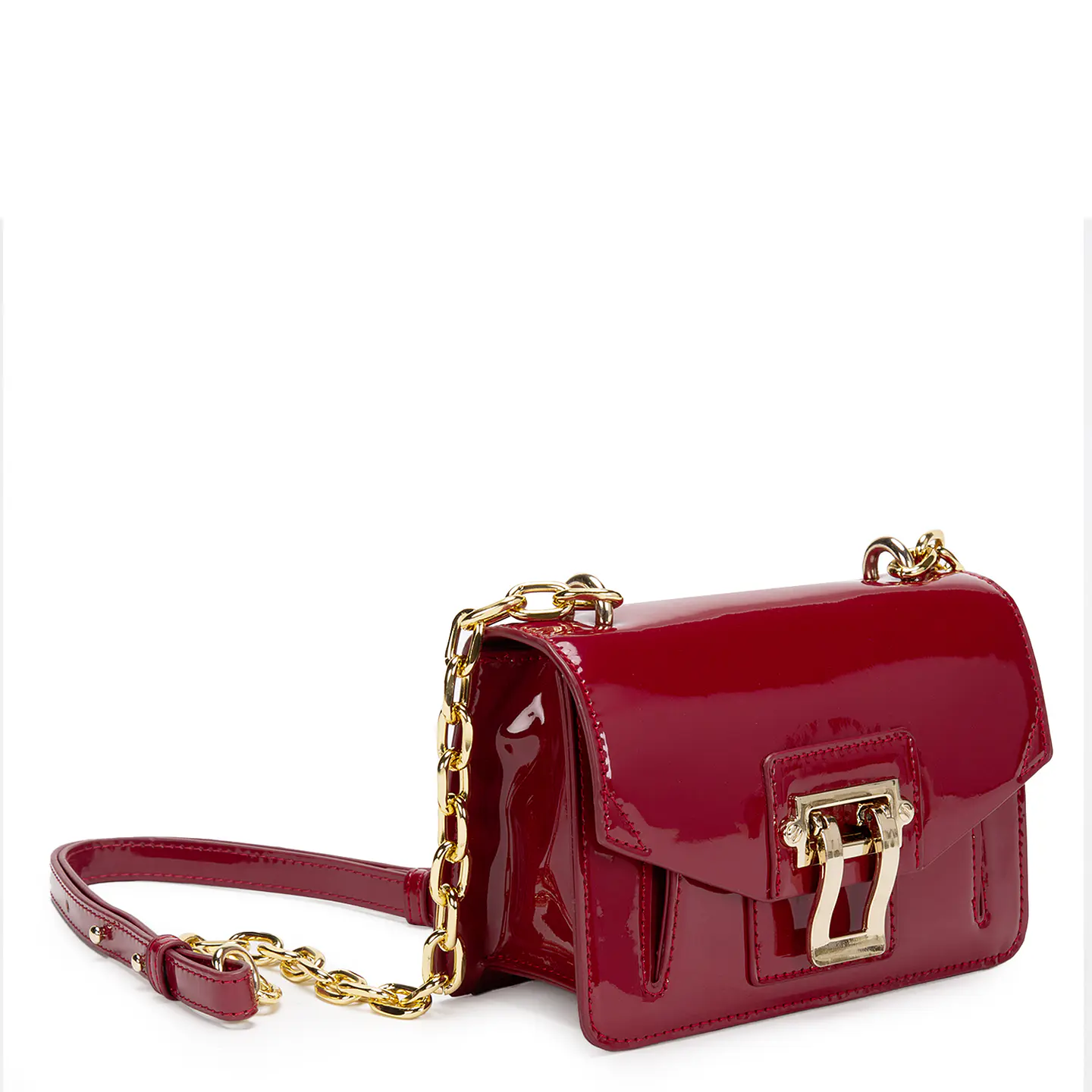 Cartera Retro Con Tapa Pequeña Burdeo CAR3168 5