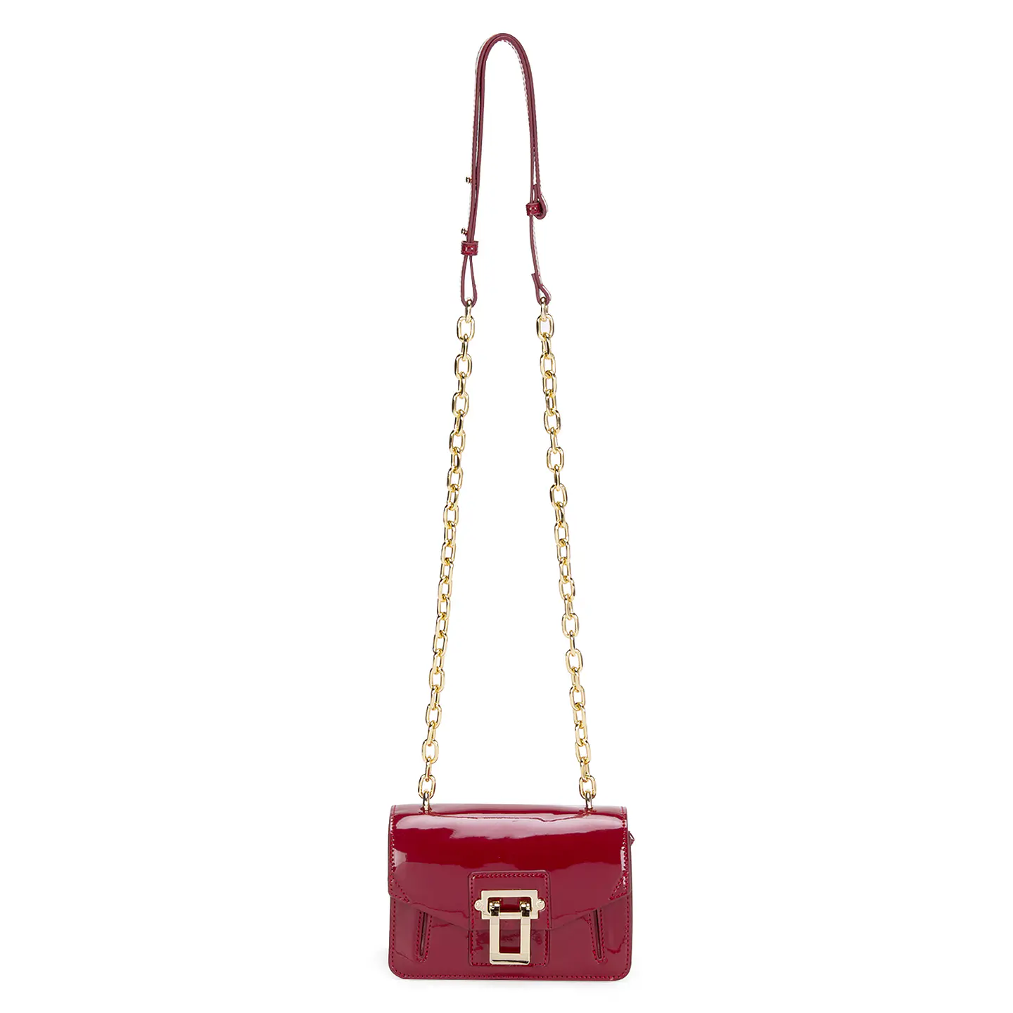 Cartera Retro Con Tapa Pequeña Burdeo CAR3168 1