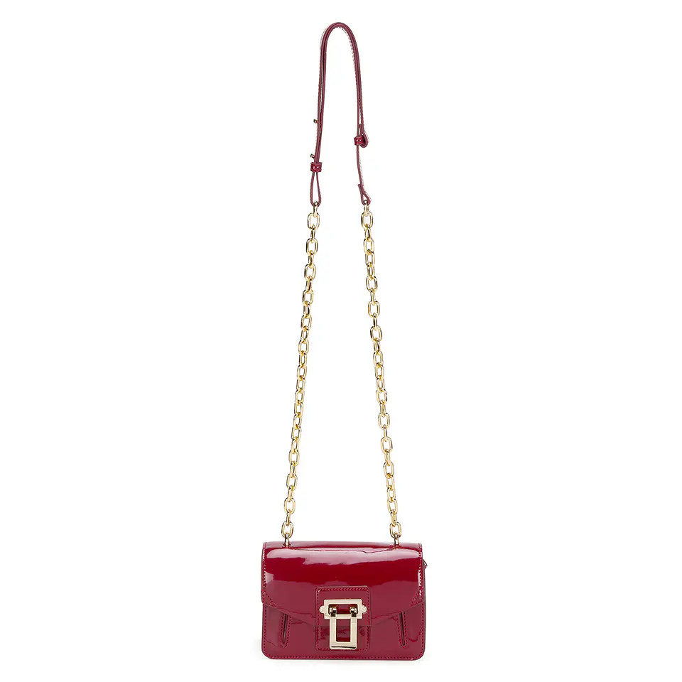Cartera Retro Con Tapa Pequeña Burdeo CAR3168 1