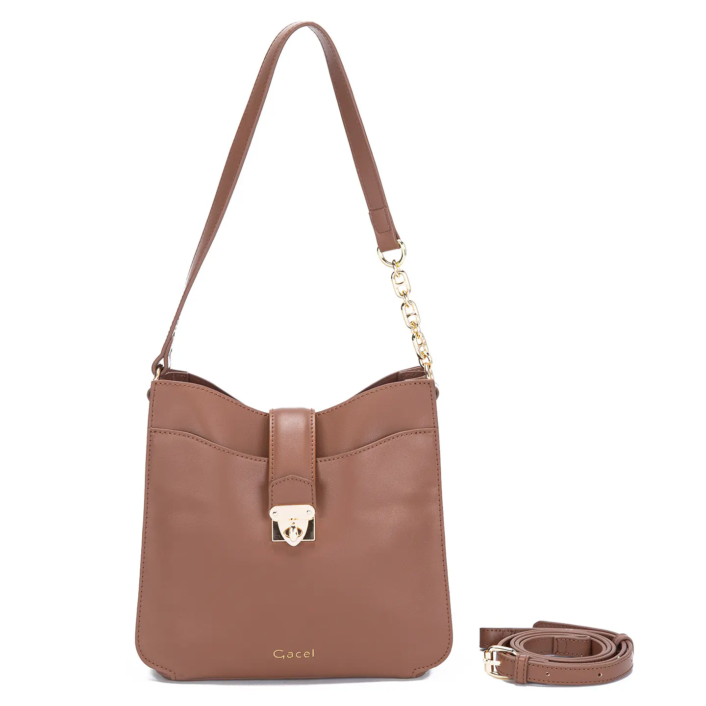 Cartera Bandolera Grande Chocolate Car3227 2
