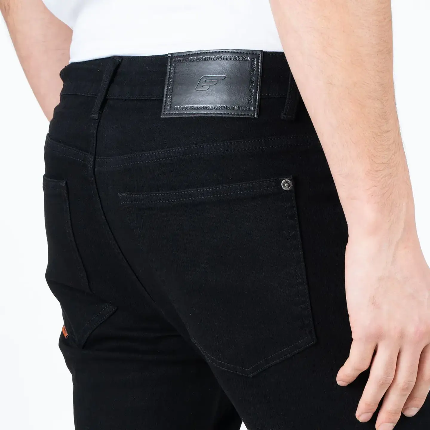 Jeans Hombre Straight Spandex Ellus Negro 3