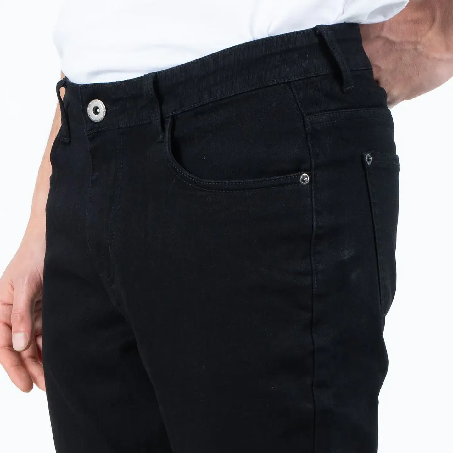 Jeans Hombre Straight Spandex Ellus Negro 4