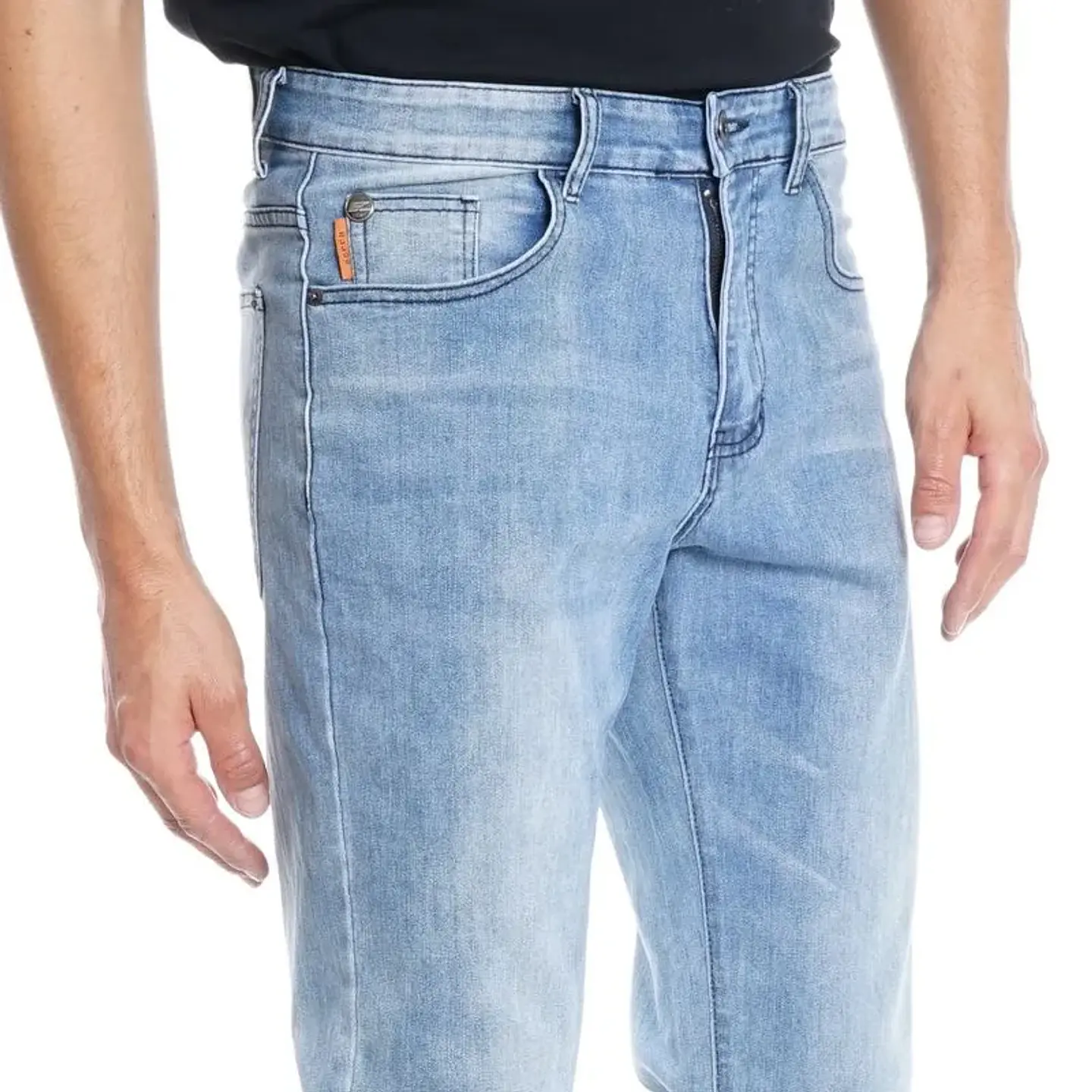 Jeans Hombre Straight Elast Ellus Celeste 4