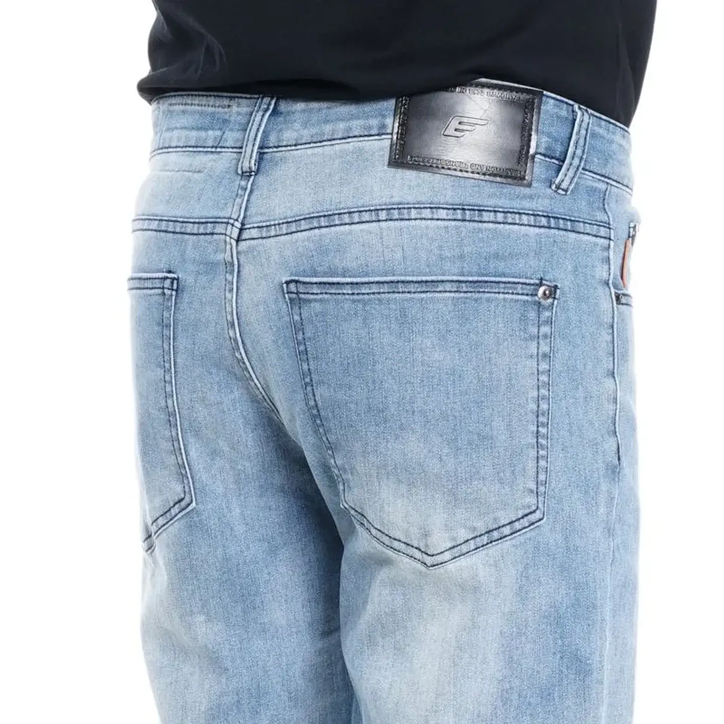 Jeans Hombre Straight Elast Ellus Celeste 5
