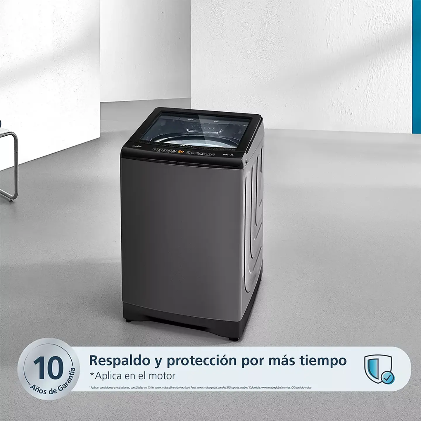 LAVADORA AUT 19K GRIS MABE LMA9120WDGCL0 4