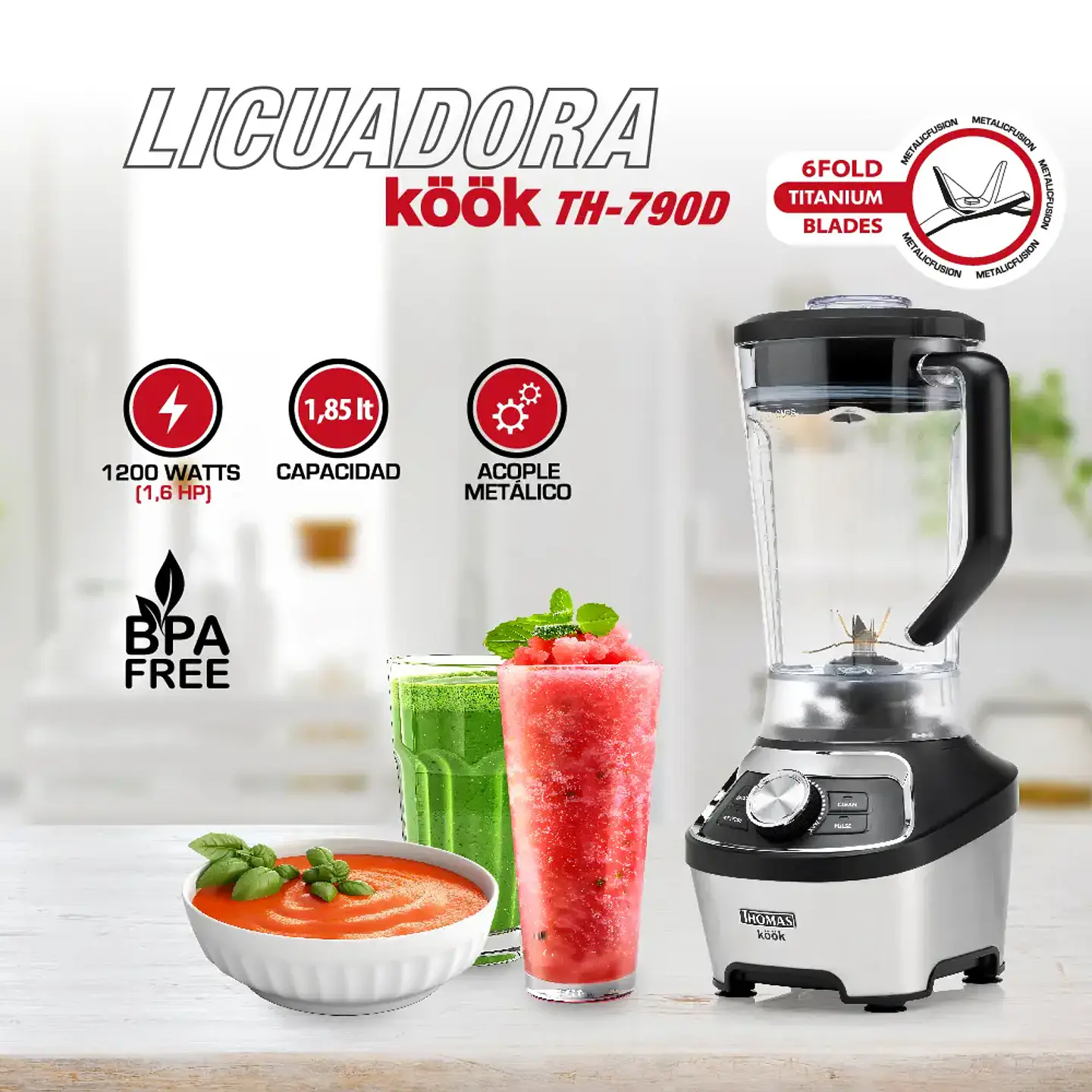 Licuadora 1,85L TH-790D 9