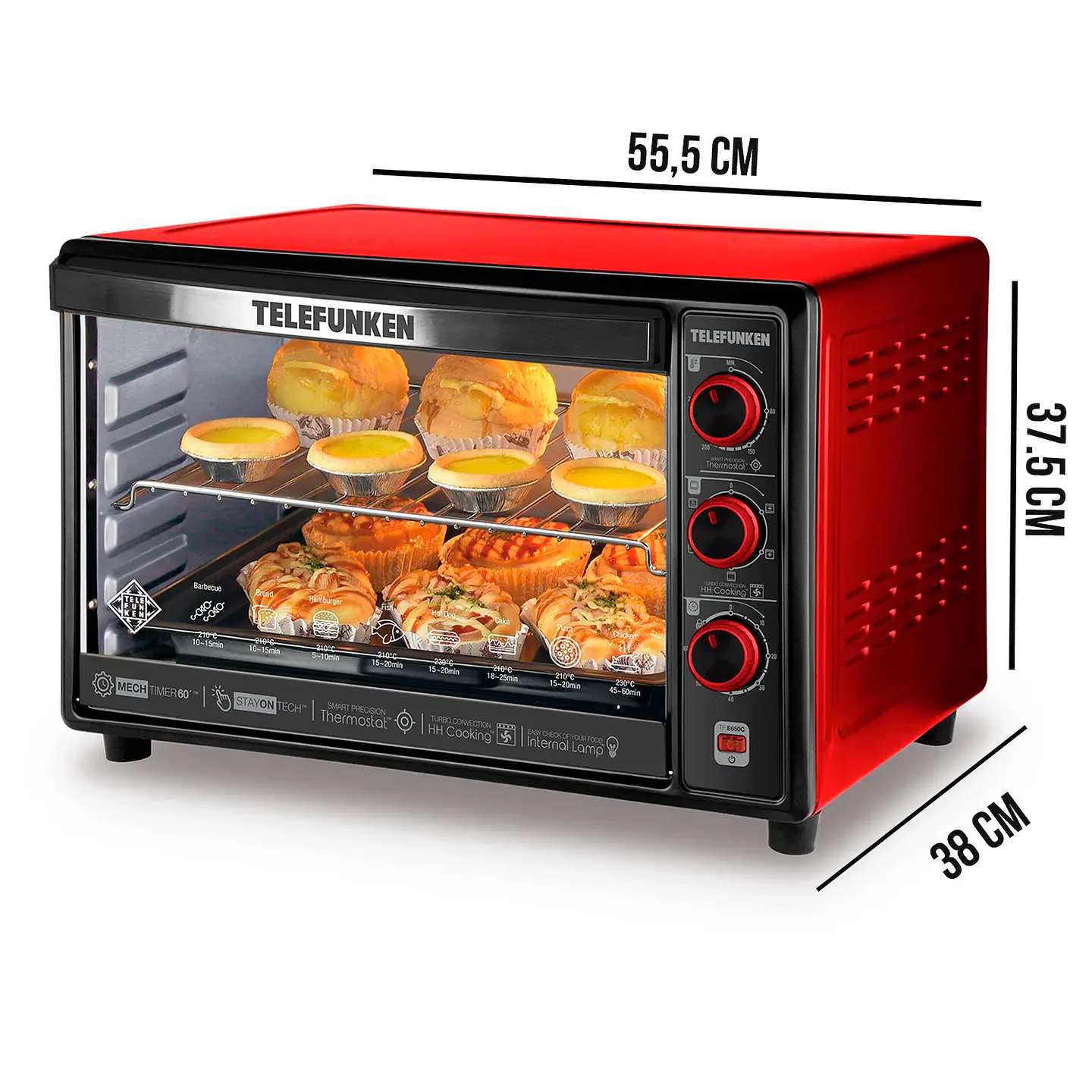 Horno Electrico 65 Lts Tf-E650C Telefunk 2