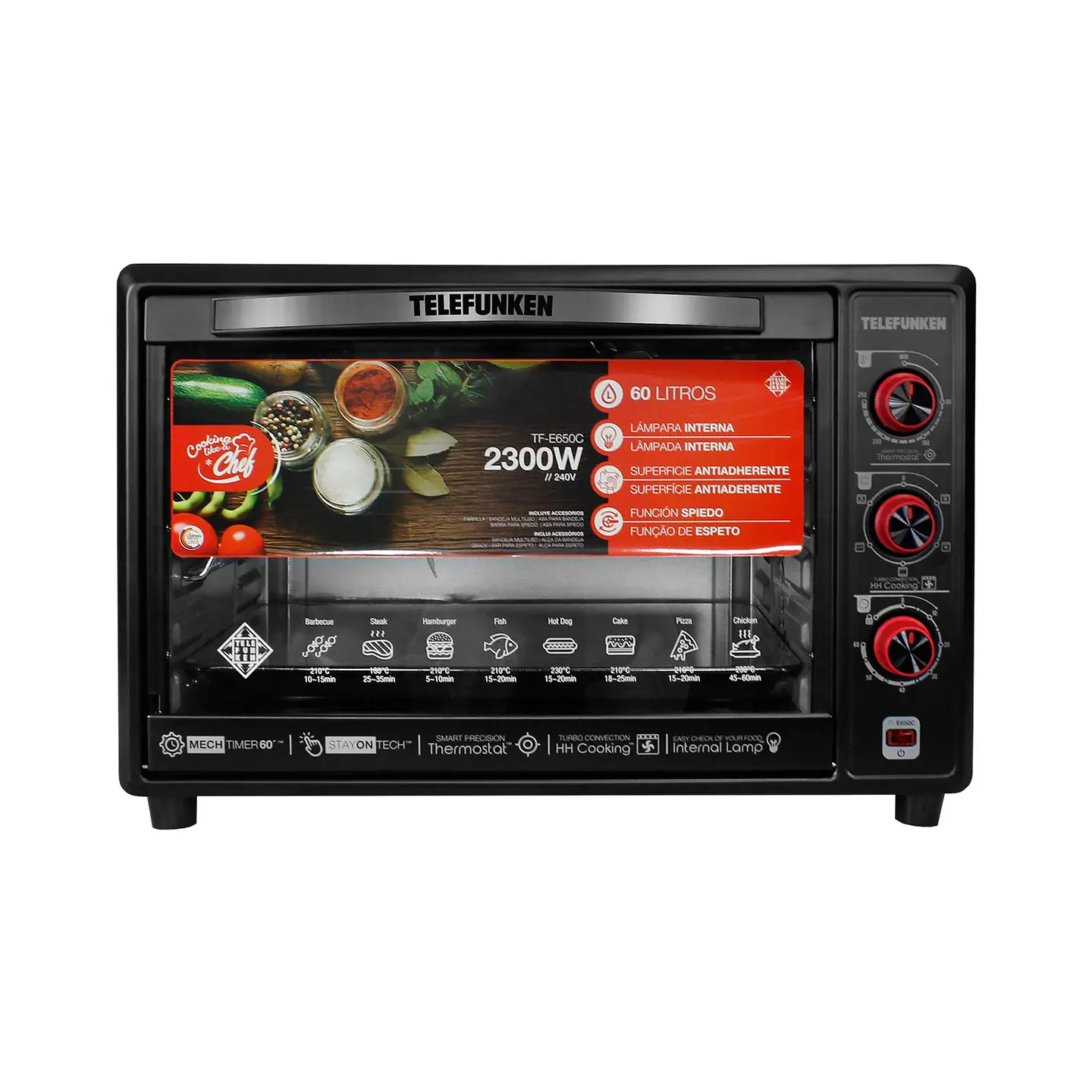 Horno Electrico 65 Lts Tf-E650C Telefunk 4