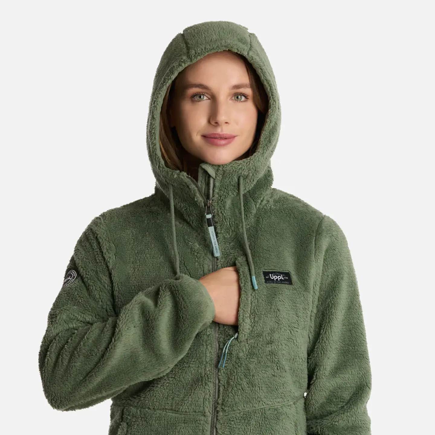 Polar Mujer Bear Shaggy-Pro Hoody Jacket Jade Oscuro Lt0700164M10423 3