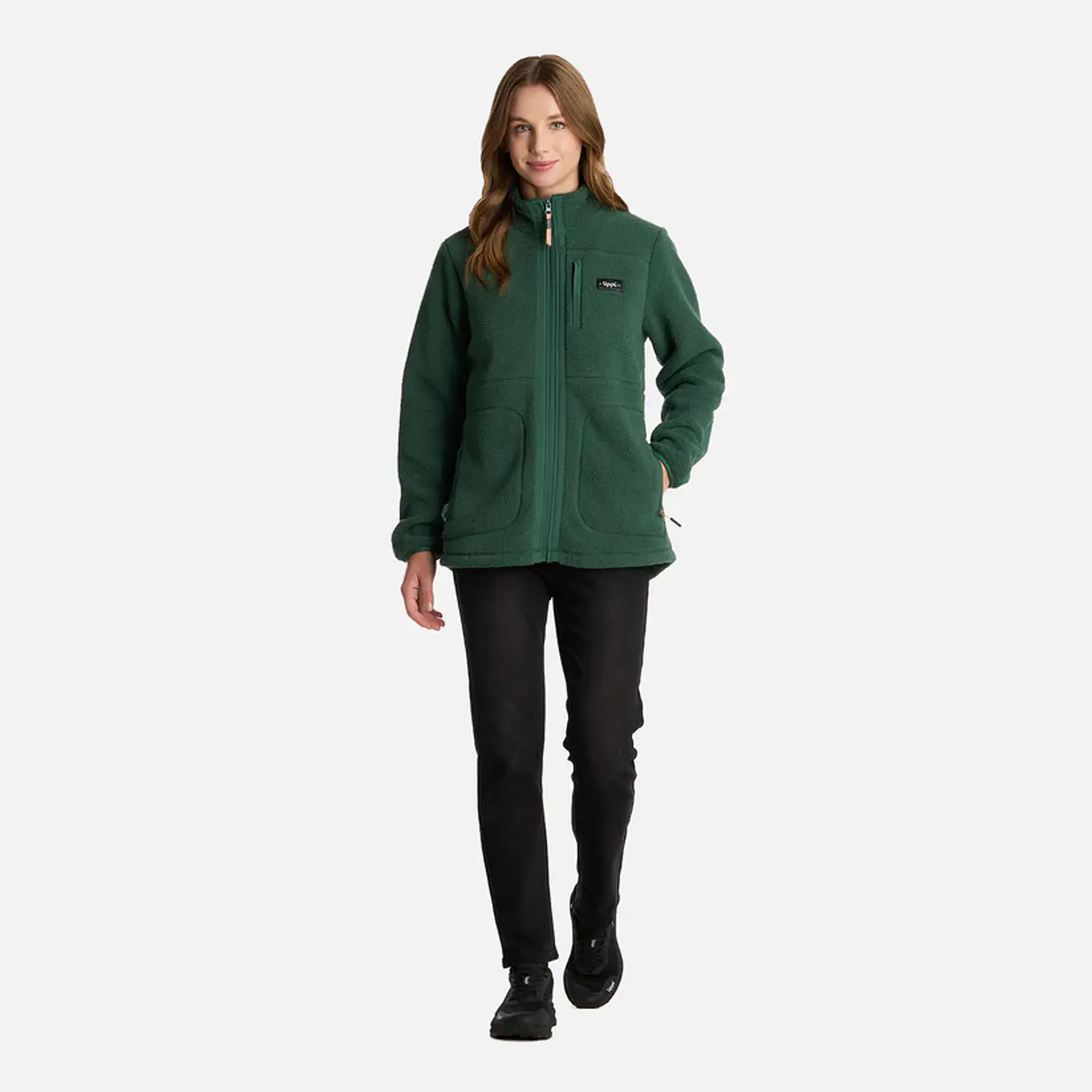 Polar Mujer Hug-Like Shaggy Pro Jacket Verde Botella Lt0702068M10427  6