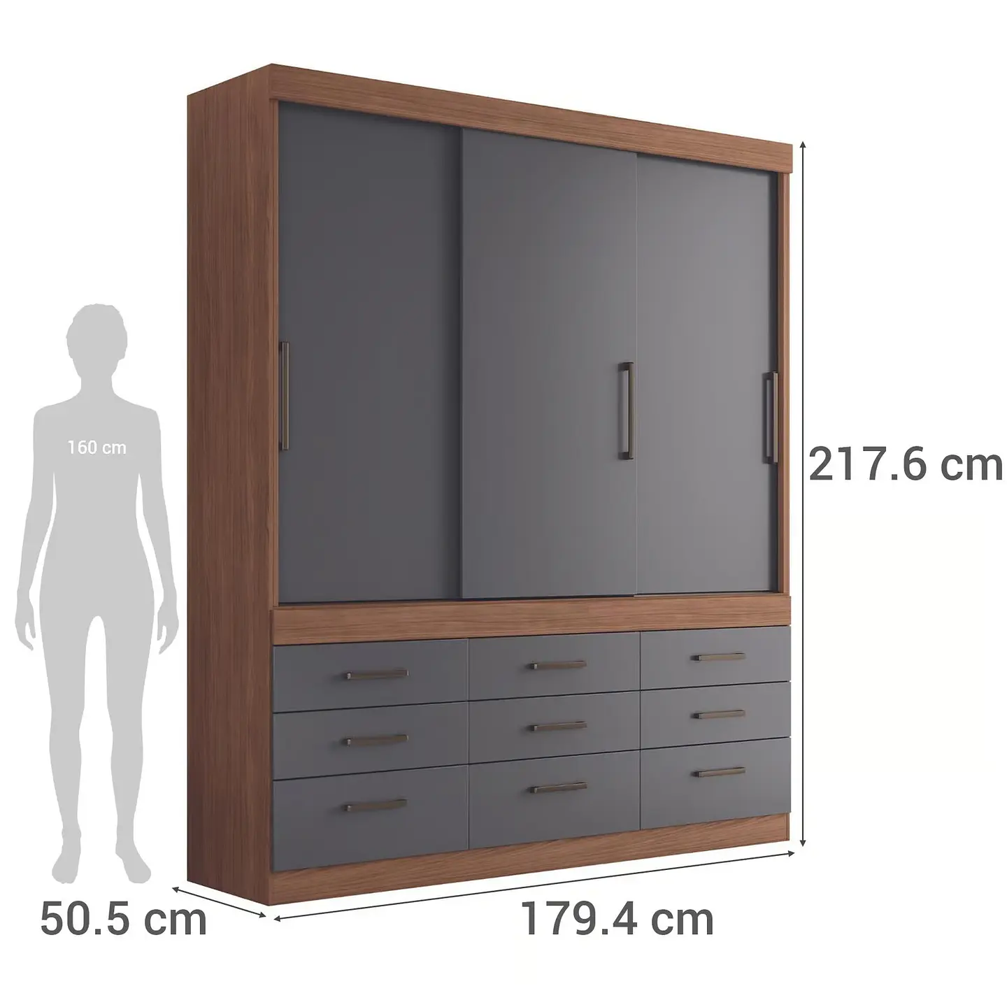CLOSET CLICK 3.9 JATOBA/GRAFITO MB ONESSTA 20301048 2