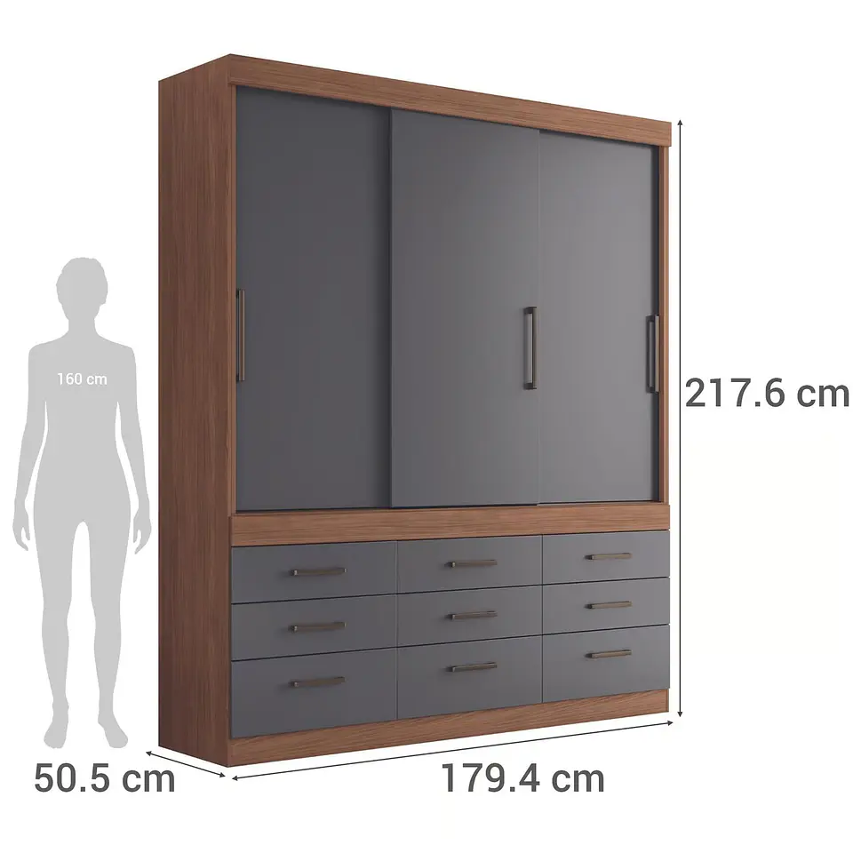 CLOSET CLICK 3.9 JATOBA/GRAFITO MB ONESSTA 20301048 2