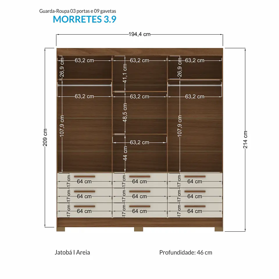 Closet Morretes 3.9 Jatoba/Arena Mb Onessta 20409043 3