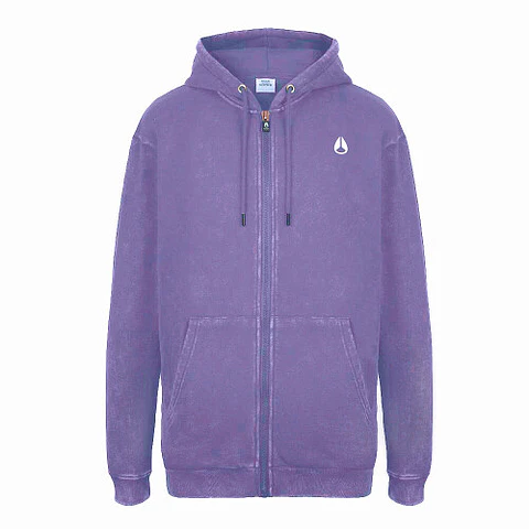 POLERON HOMBRE FULL ZIPPER CON GORRO ESTAMPADO OVERSIZE NIXON MORADO