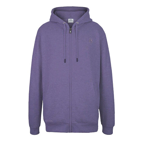POLERON HOMBRE FULL ZIPPER CON GORRO LISO REGULAR NIXON MORADO