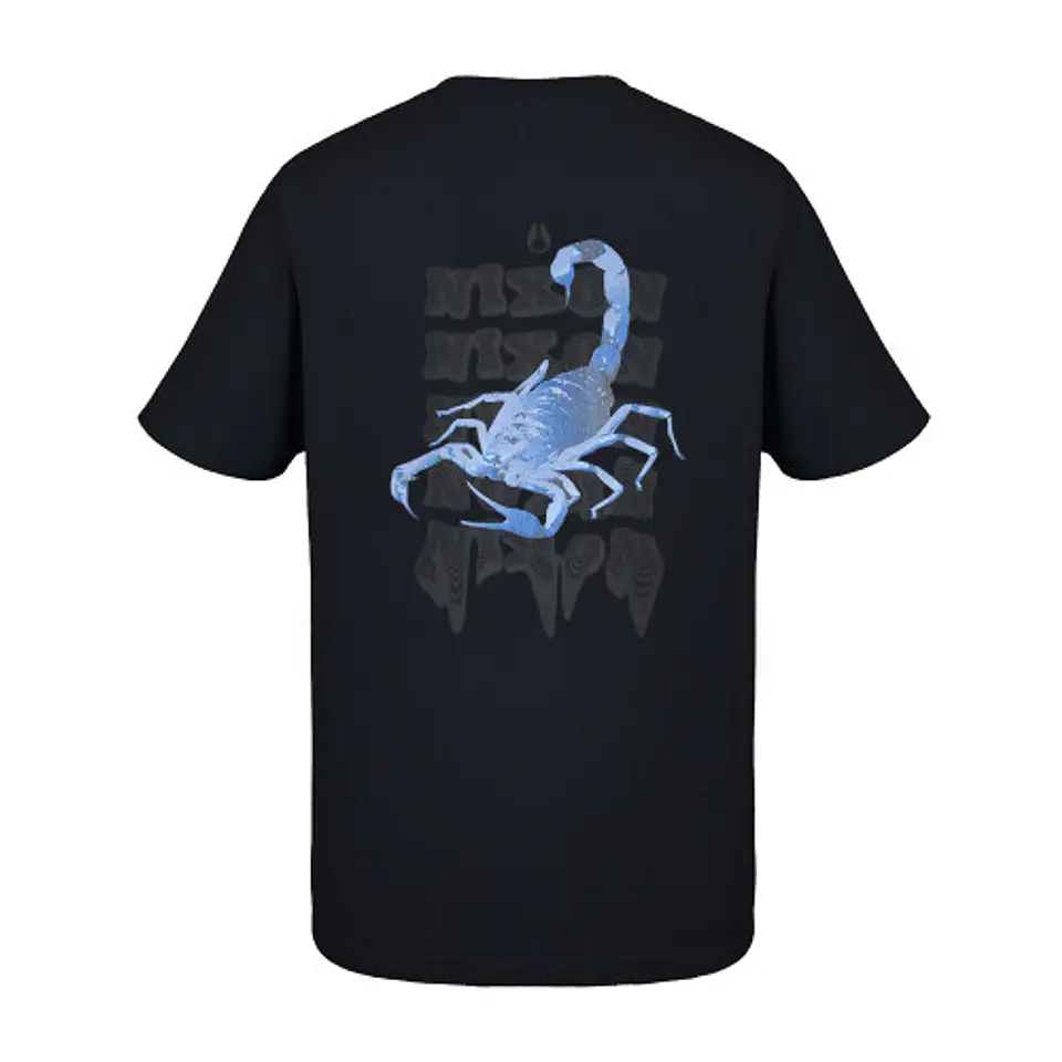 POLERA HOMBRE CUELLO POLO MANGA CORTA ESTAMPADA REGULAR NIXON NEGRO 2