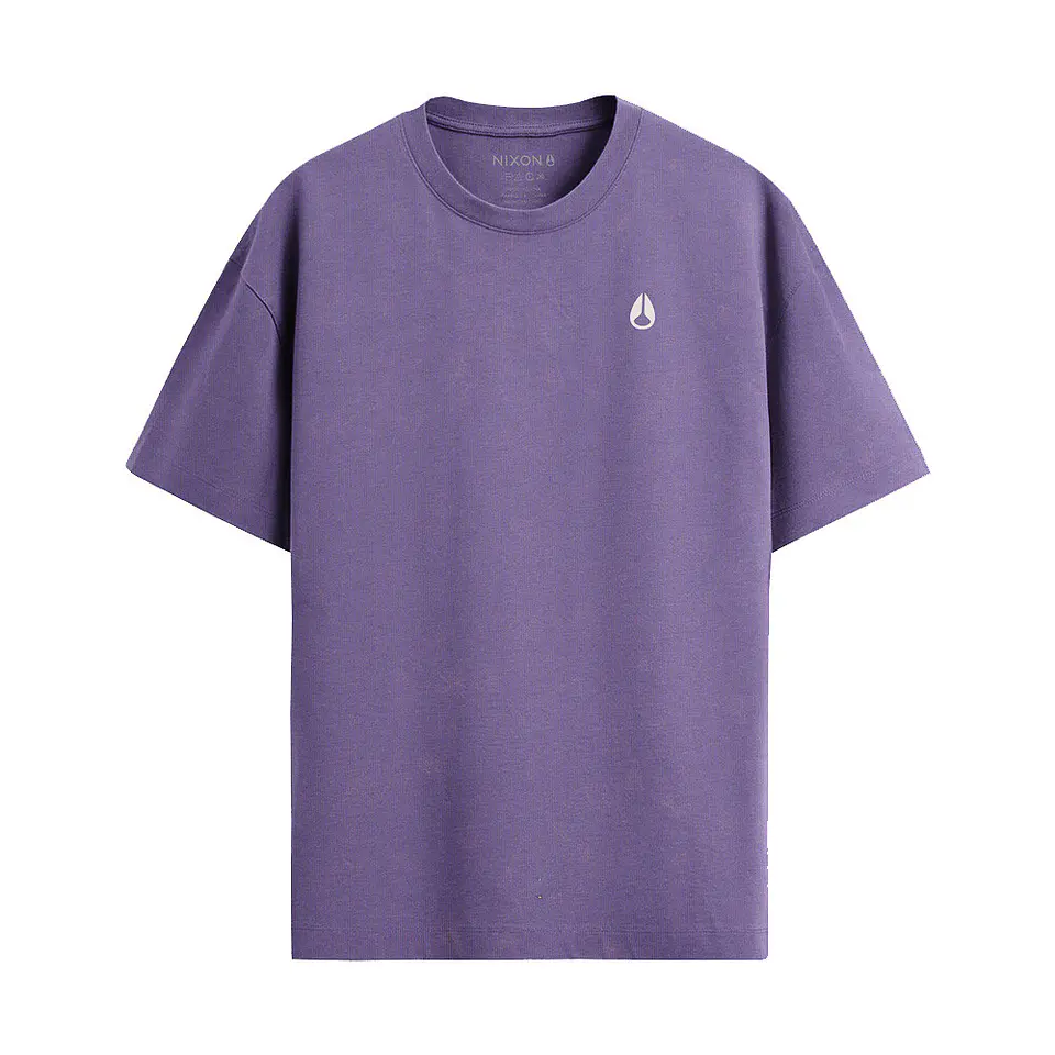 POLERA HOMBRE CUELLO POLO MANGA CORTA ESTAMPADA OVERSIZE NIXON MORADO  1