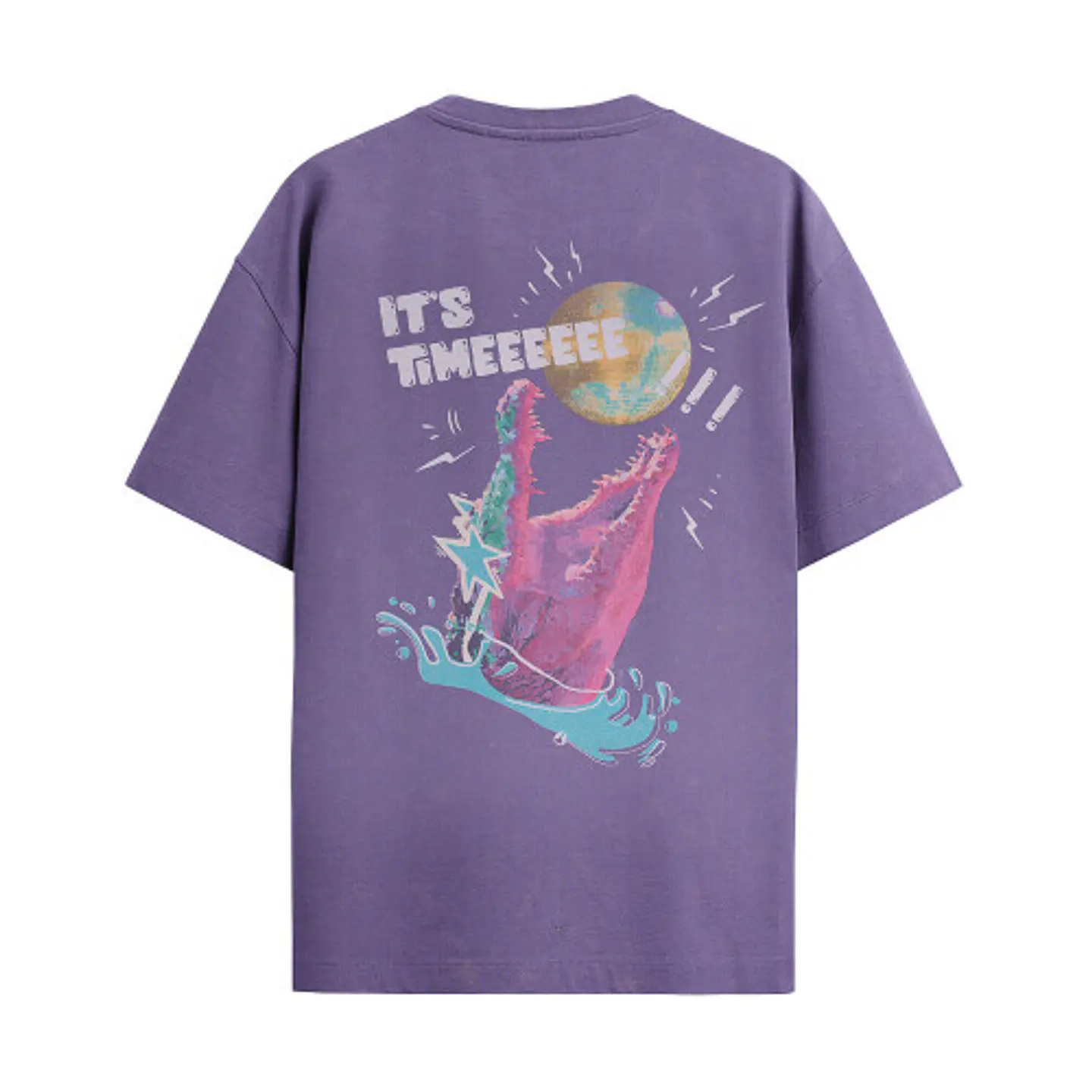 POLERA HOMBRE CUELLO POLO MANGA CORTA ESTAMPADA OVERSIZE NIXON MORADO  2