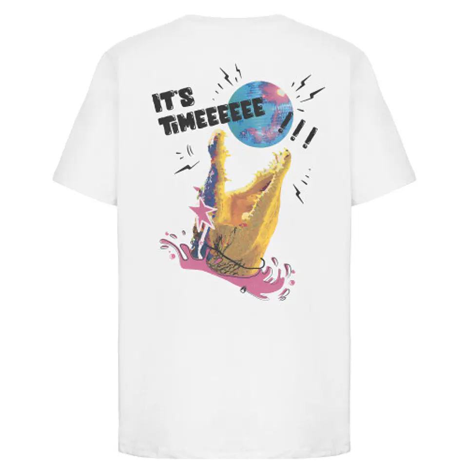 POLERA HOMBRE CUELLO POLO MANGA CORTA ESTAMPADA OVERSIZE NIXON BLANCO 2