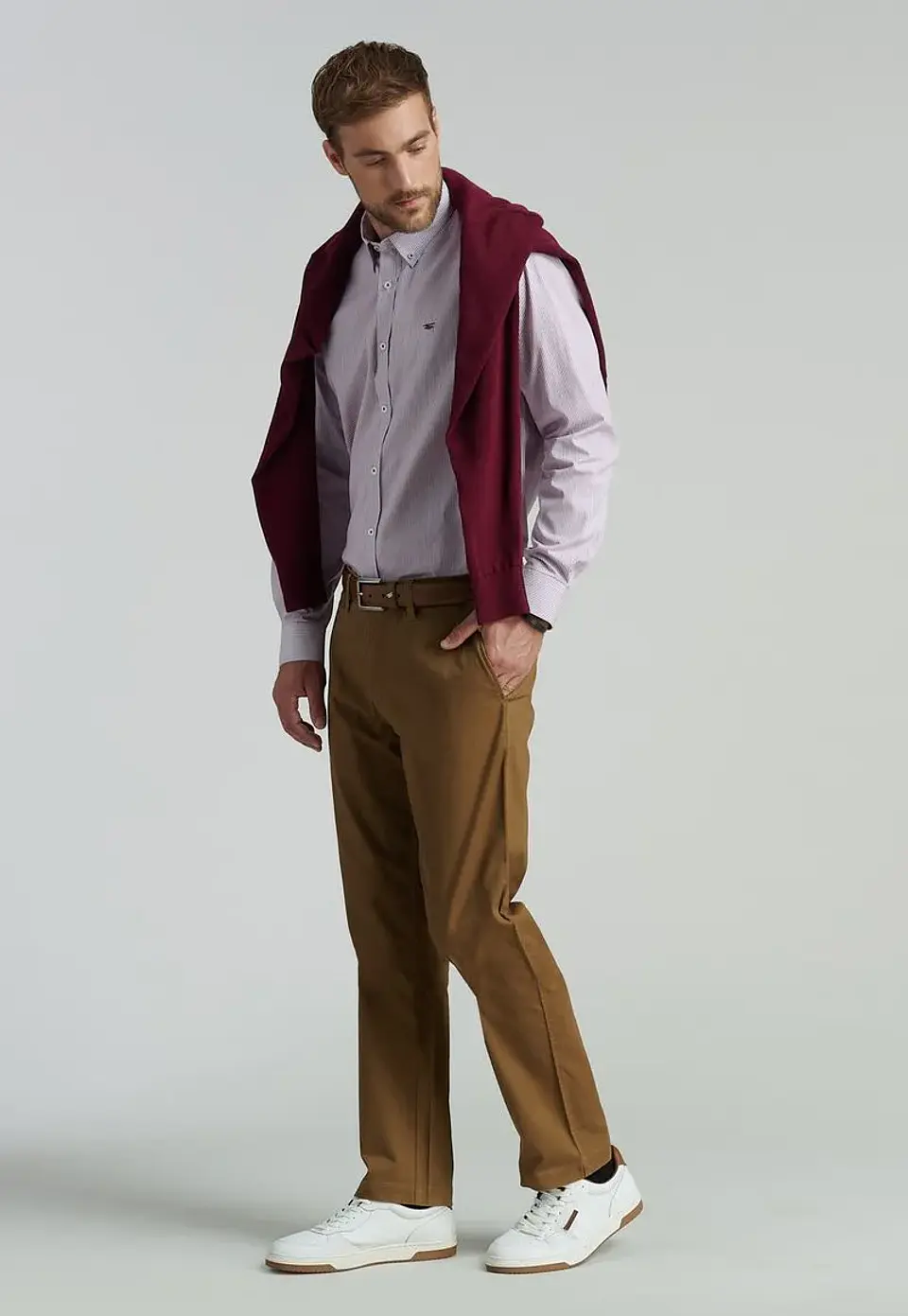 Pantalon Chino Regular Twill Without Pleats F 3