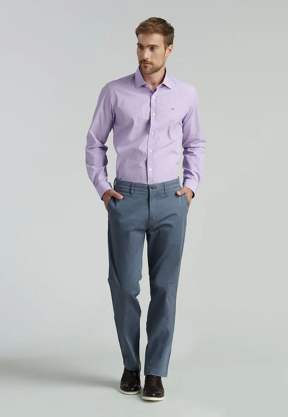 Pantalon Chino Regular Twill Without Pleats F 3