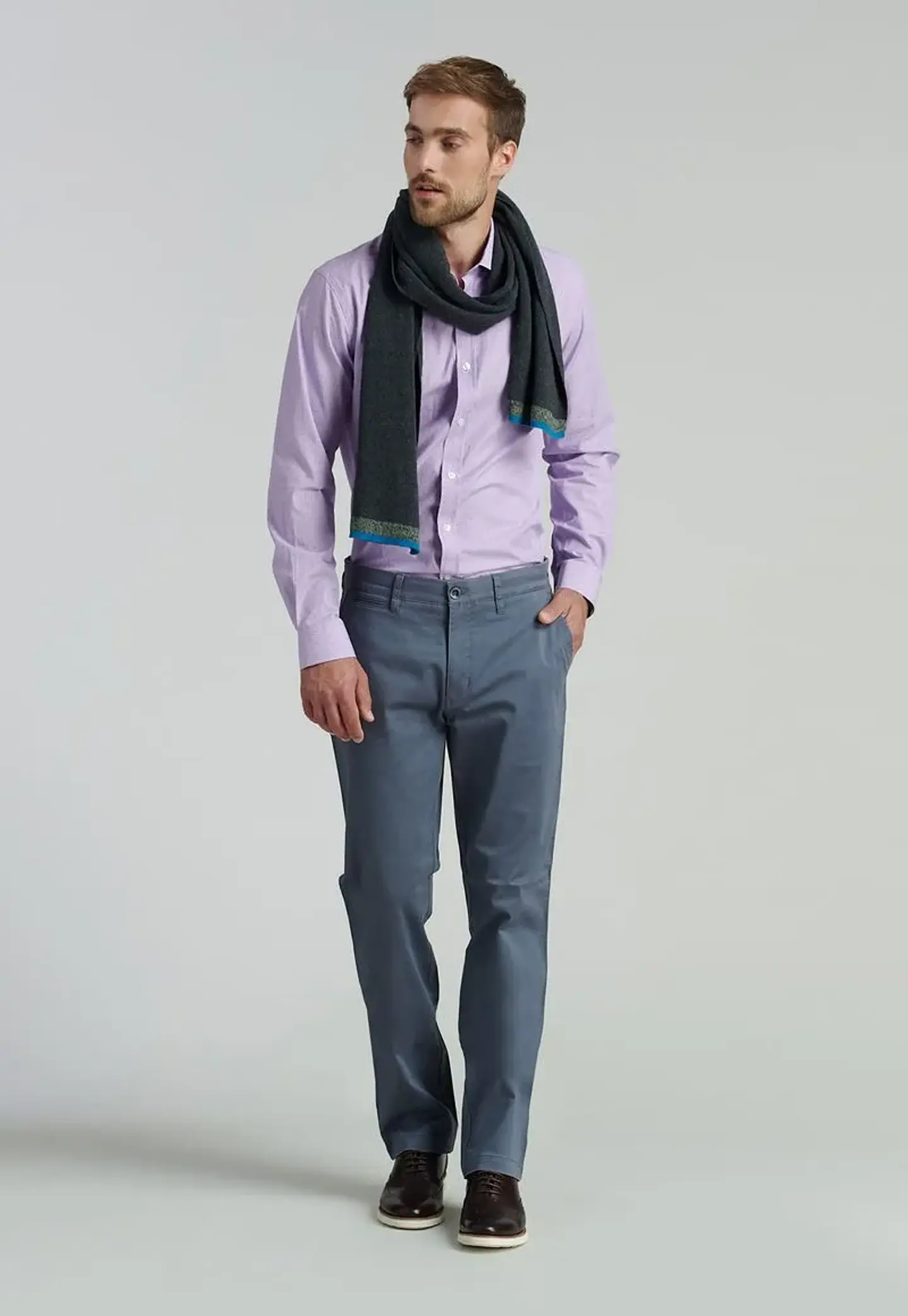 Pantalon Chino Regular Twill Without Pleats F 4