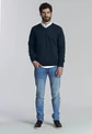 SWEATER CUELLO V LISO SOLIDO F FEROUCH 501601Z003 - Miniatura 3