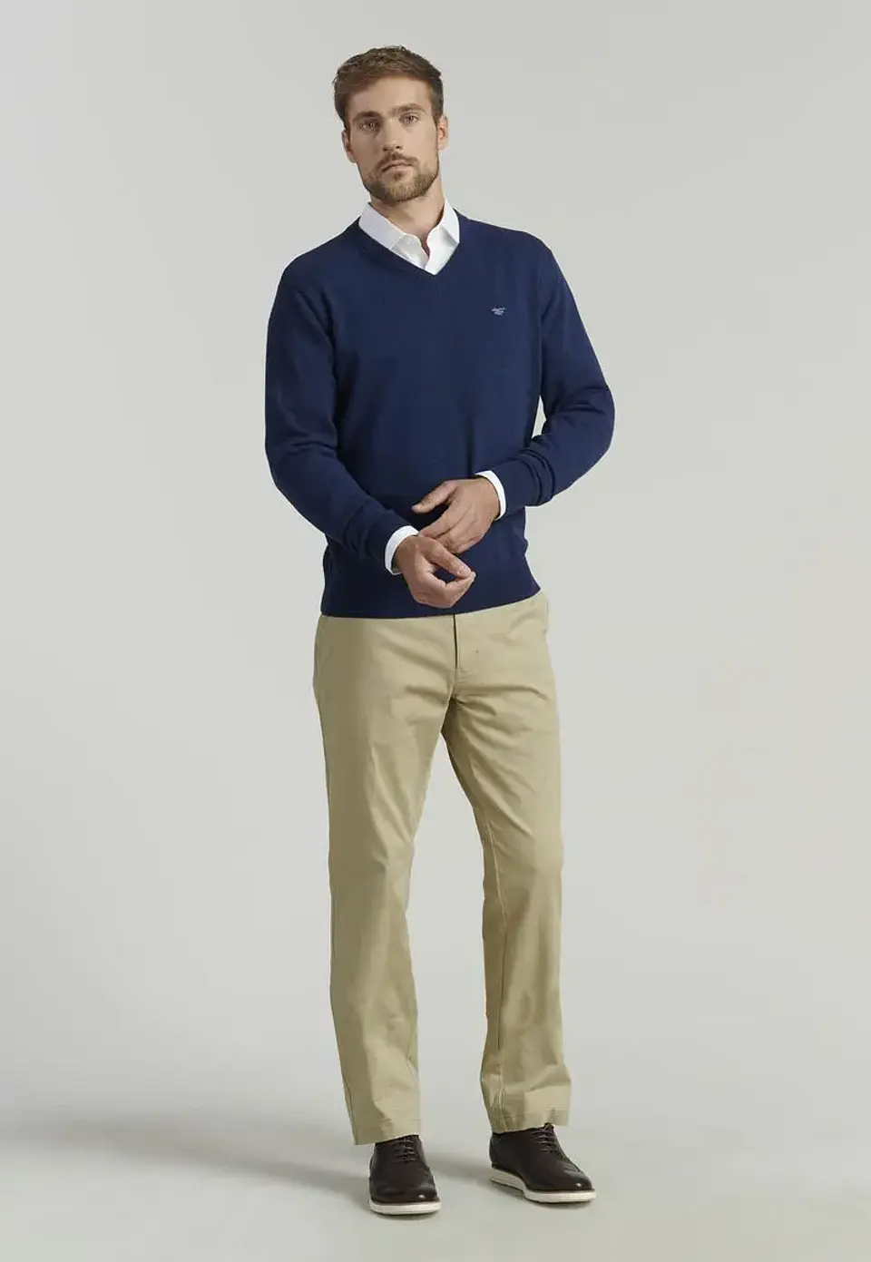 Sweater Cuello V Melange F Ferouch 501602Z0049 In 3