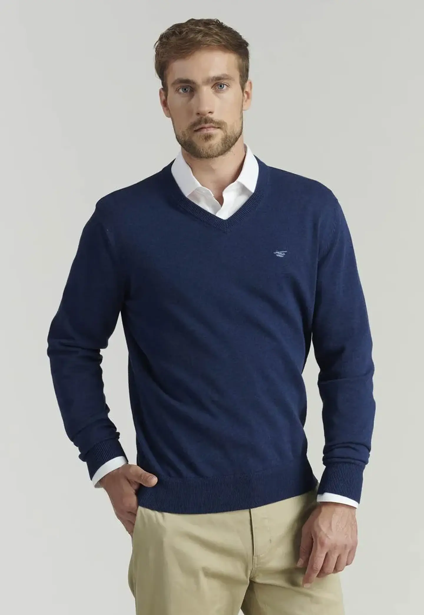 Sweater Cuello V Melange F Ferouch 501602Z0049 In 1