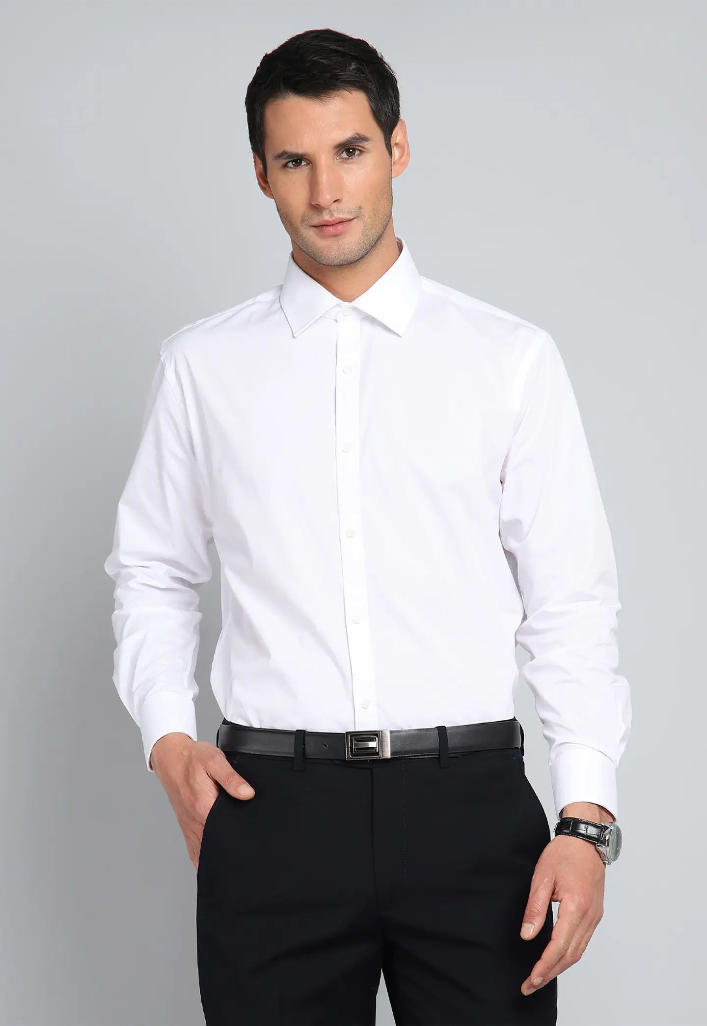 CAMISA MANGA LARGA VESTIR FORMAL PUO SIMPLE SBOLSIL 1