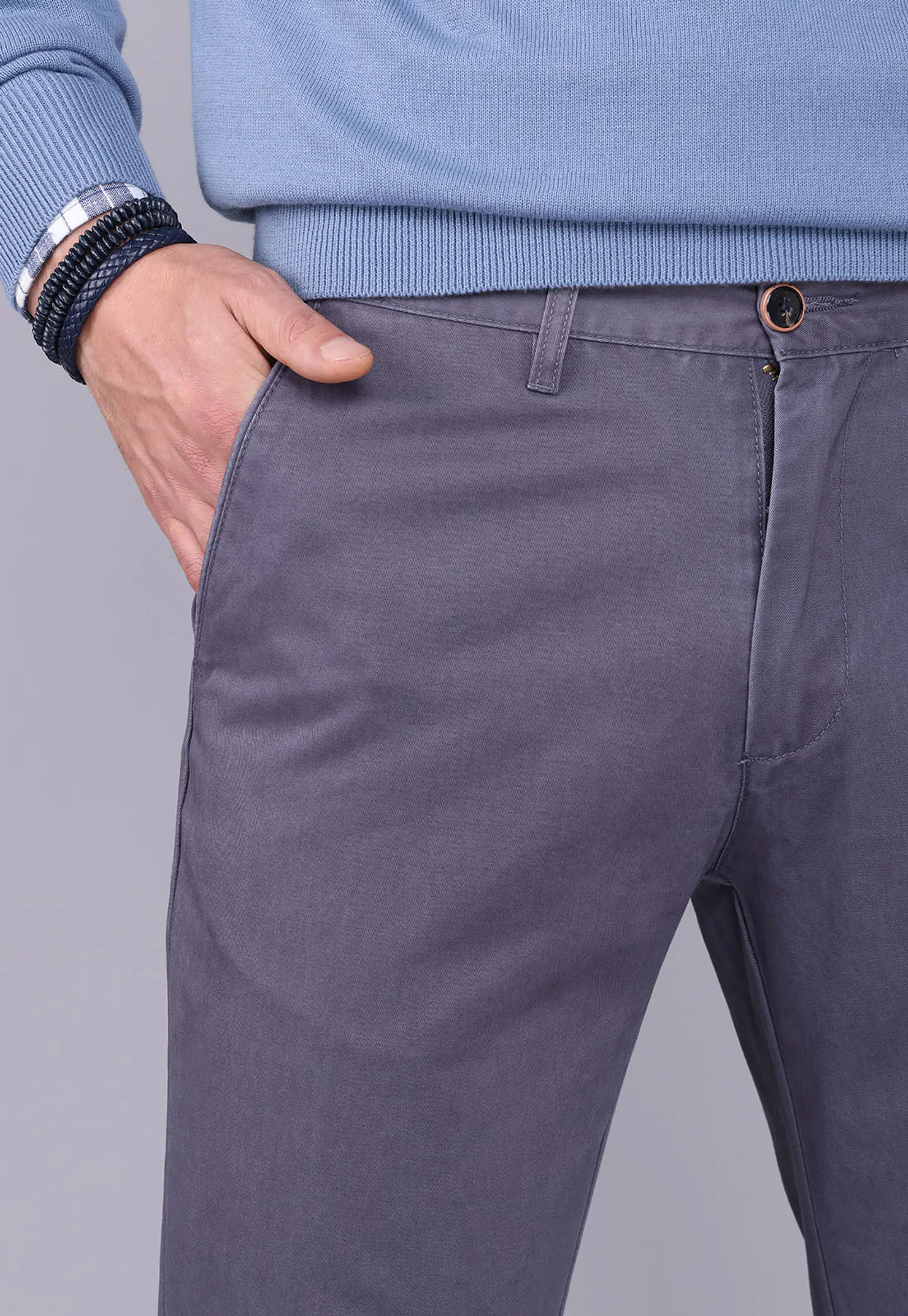 PANTALON HO CHINO COLOR TT ARROW PA4812NGR GRIS 4
