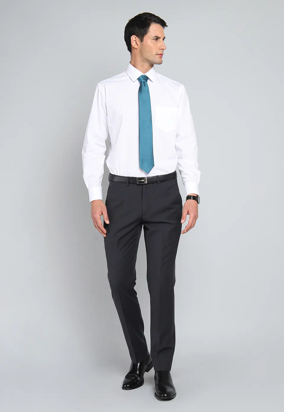 CAMISA MANGA LARGA VESTIR FORMAL LISA PUO SIMPLE CB 7