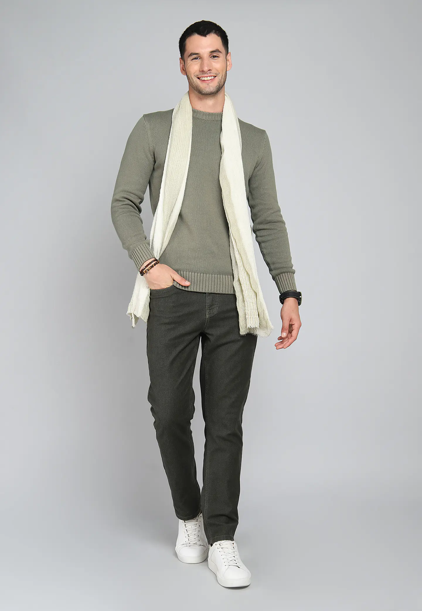 Sweater Cp Liso Arrow Sw31043Ve Verde L 3