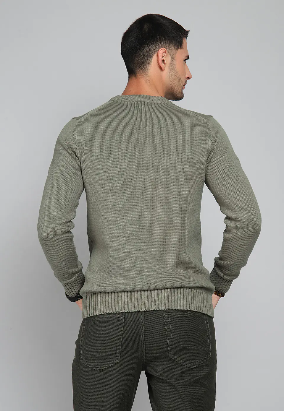 Sweater Cp Liso Arrow Sw31043Ve Verde L 2