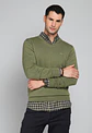 Sweater Cuello V Manga Larga Liso Alg Arrow Sw31030Ve Ver - Miniatura 1