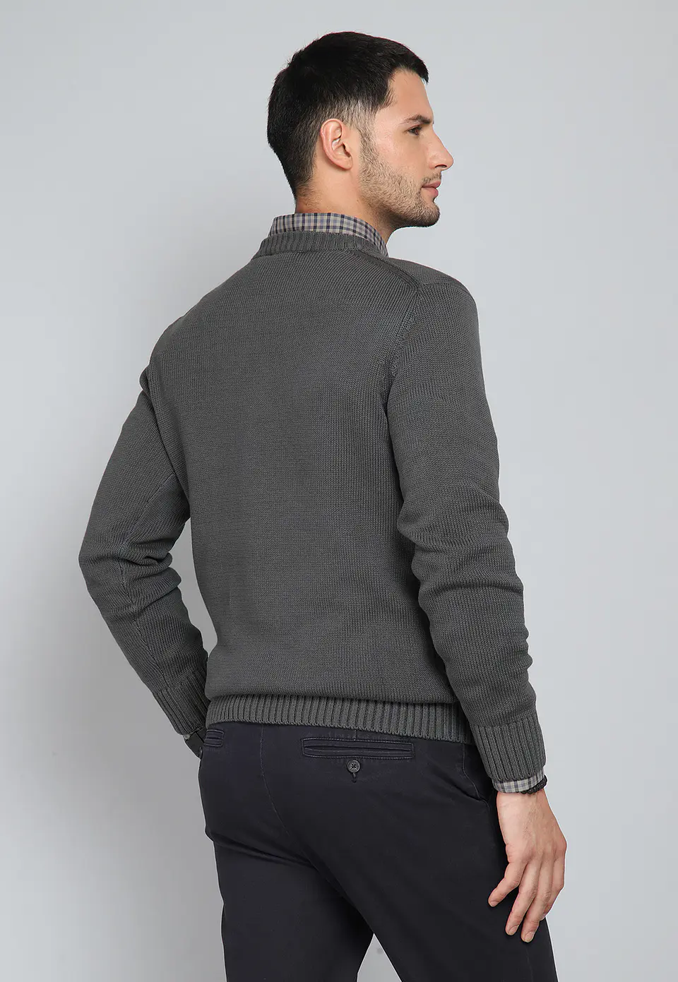 Sweater Cp Liso Arrow Sw31043Gr Gris L 2