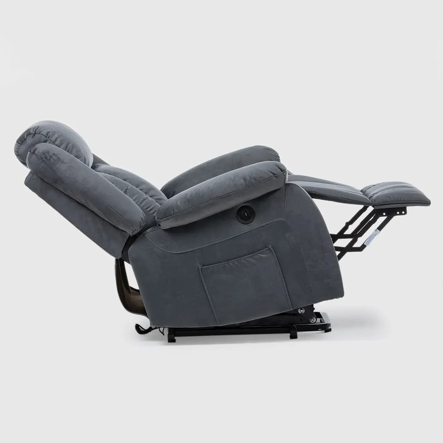 Berger Reclinable Eléctrico Masaje Calor Gris Oscuro Livorno KM8822MDG 4