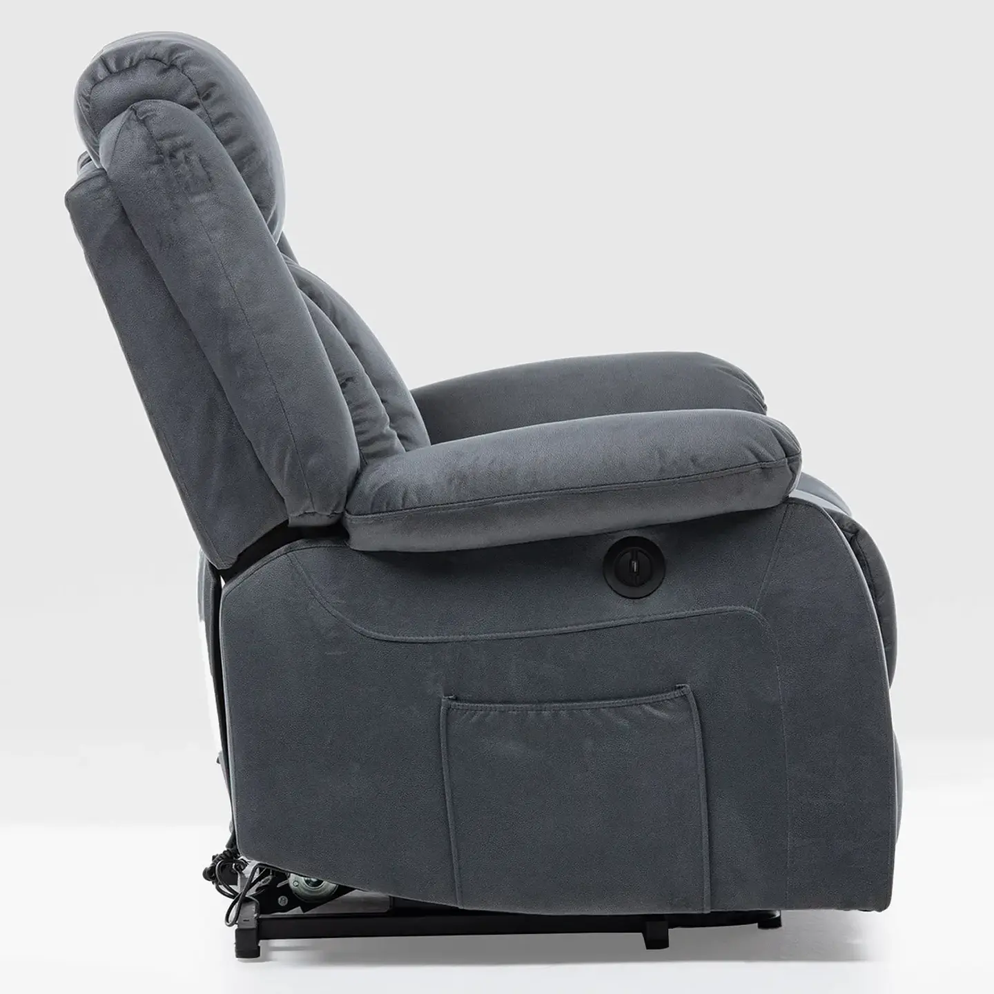 Berger Reclinable Eléctrico Masaje Calor Gris Oscuro Livorno KM8822MDG 6