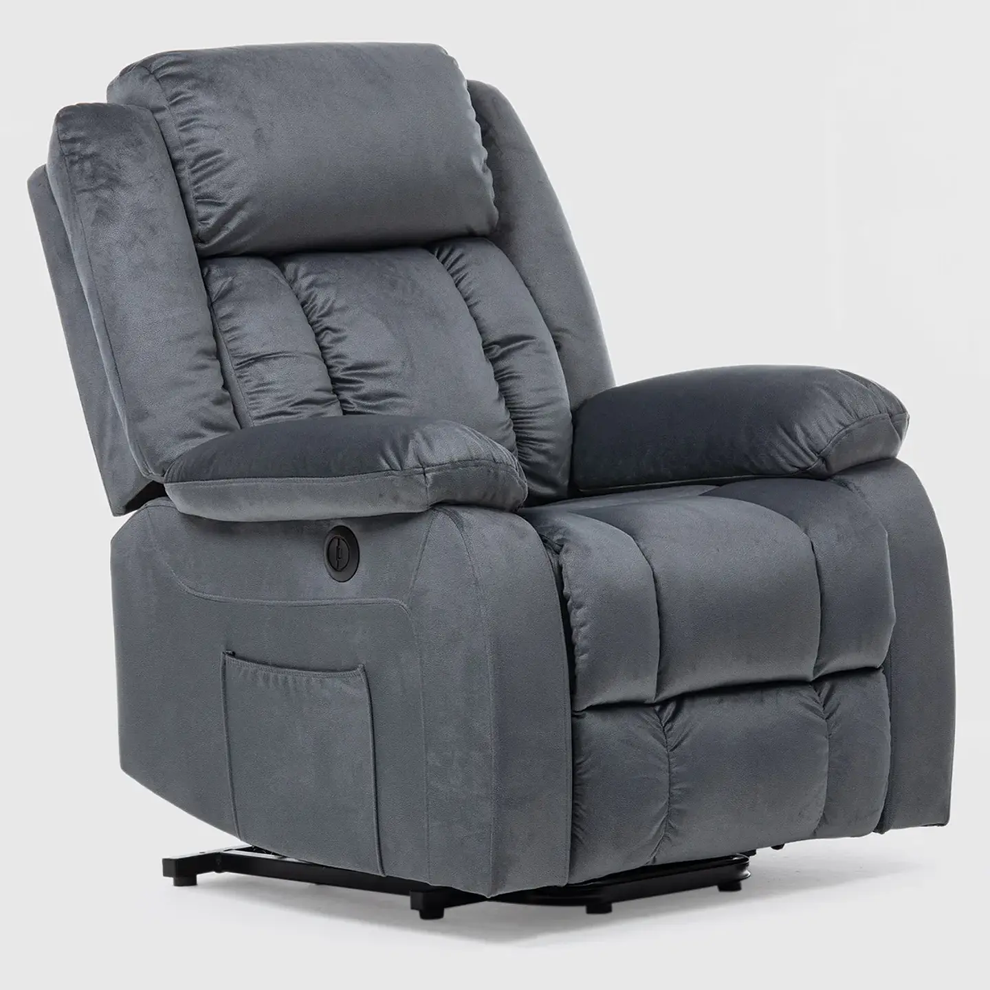 Berger Reclinable Eléctrico Masaje Calor Gris Oscuro Livorno KM8822MDG 7