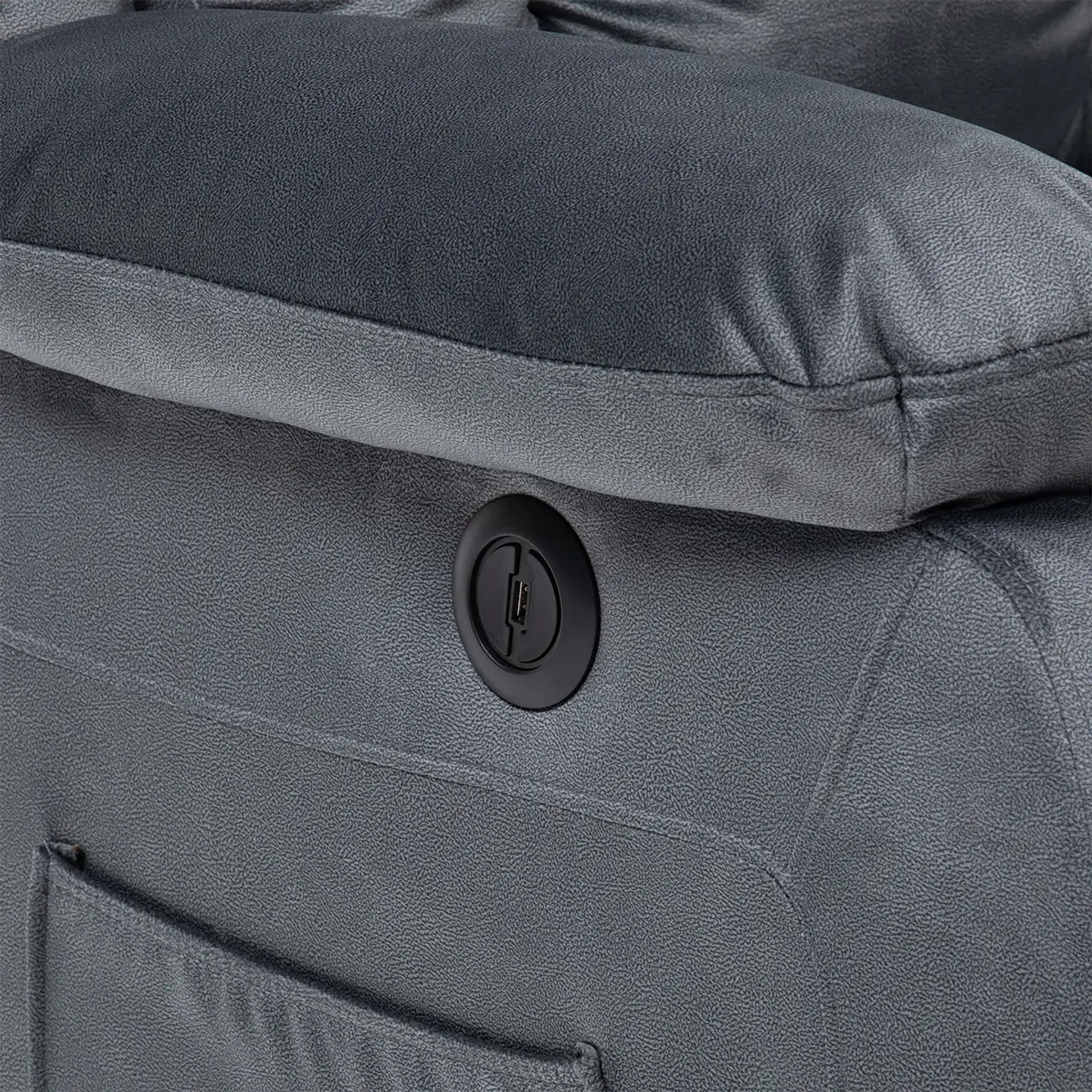 Berger Reclinable Eléctrico Masaje Calor Gris Oscuro Livorno KM8822MDG 9
