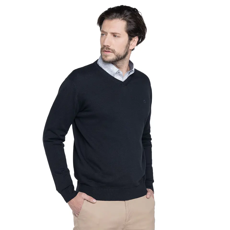 Sweater Cuello V Liso Venecia Potros Ptli06000N00 1