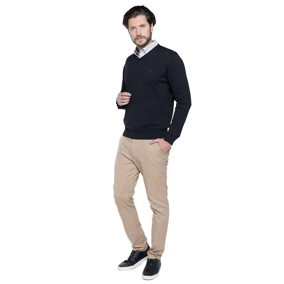 Sweater Cuello V Liso Venecia Potros Ptli06000N00 4