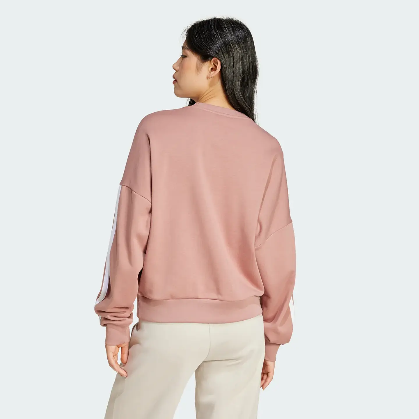 Poleron Mujer C/P W 3S Ft Swt Sportswear Adidas Jd5288 Palo Rosa 2