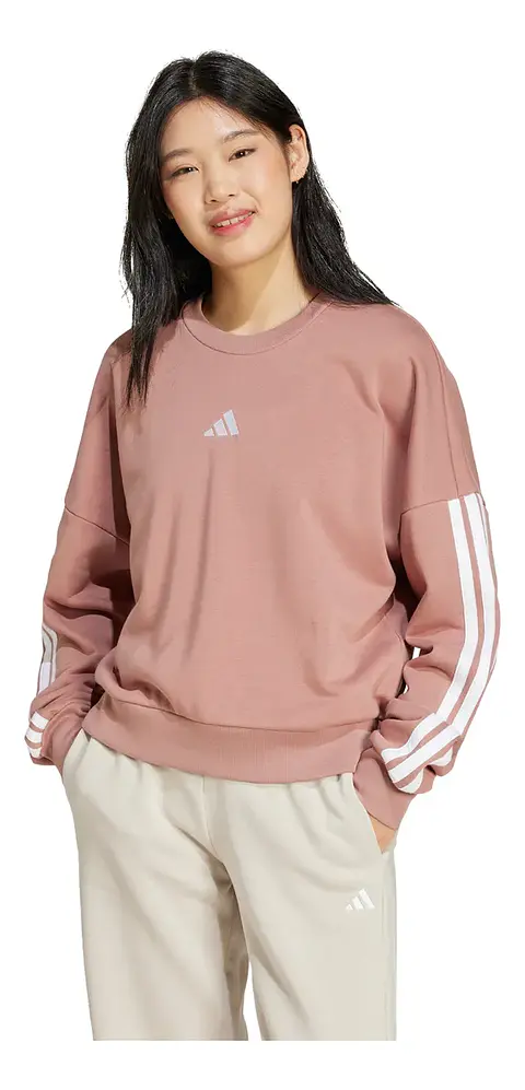 POLERON MUJER C/P W 3S FT SWT SPORTSWEAR ADIDAS JD5288 PALO ROSA