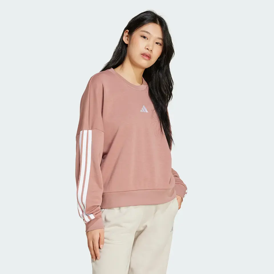 Poleron Mujer C/P W 3S Ft Swt Sportswear Adidas Jd5288 Palo Rosa 5