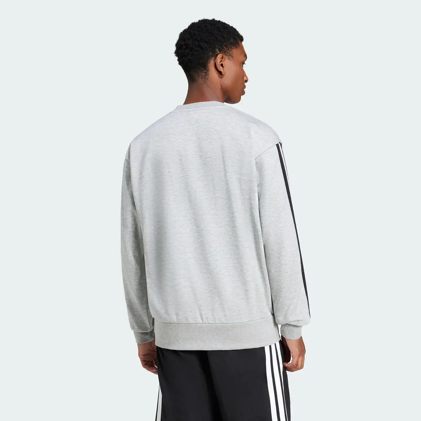 POLERON HOMBRE C/P M 3S FL SWT SPORTSWEAR ADIDAS JE6308 GRIS 3