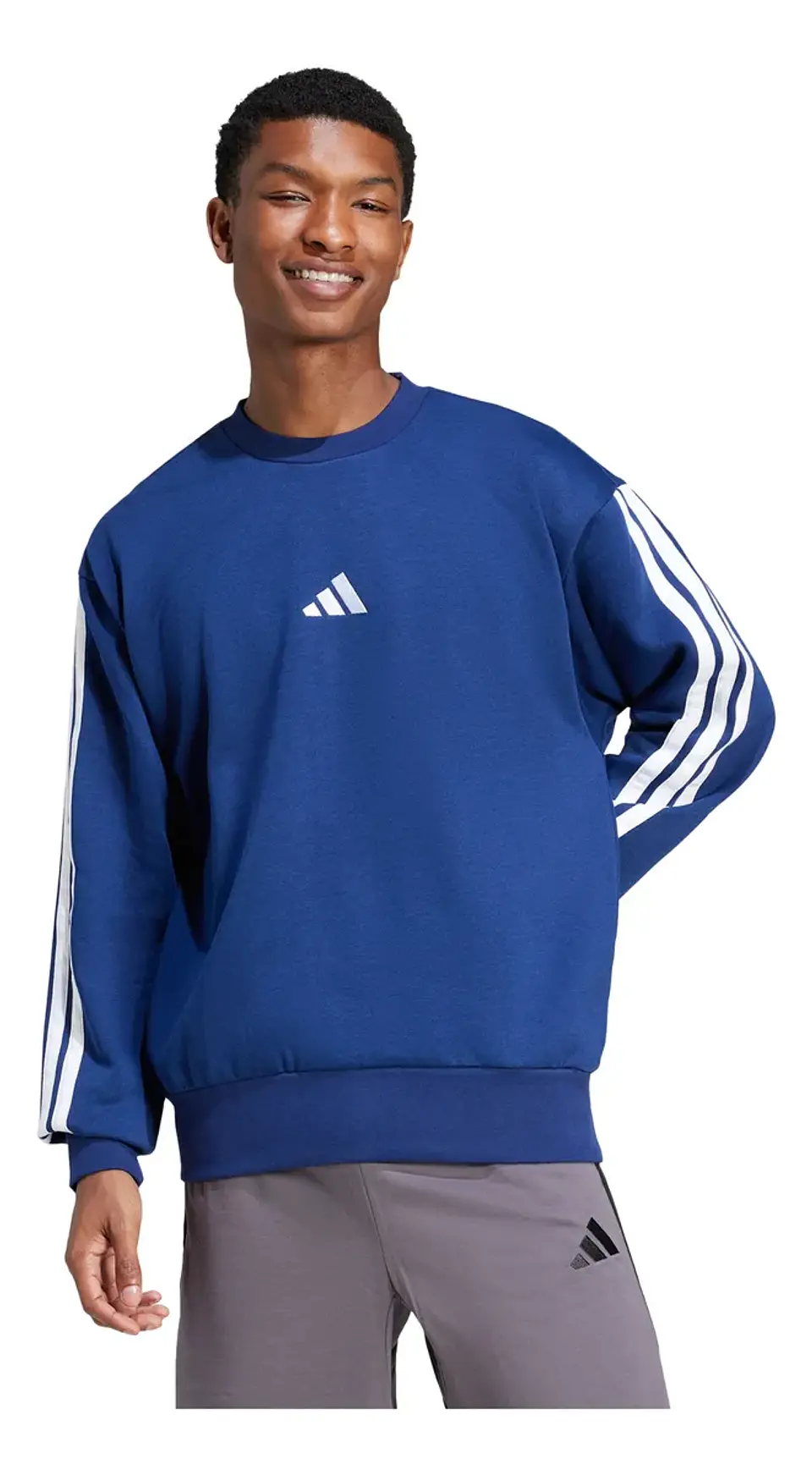 POLERON HOMBRE C/P M 3S FL SWT SPORTSWEAR ADIDAS JE6307 DARK BLUE 4